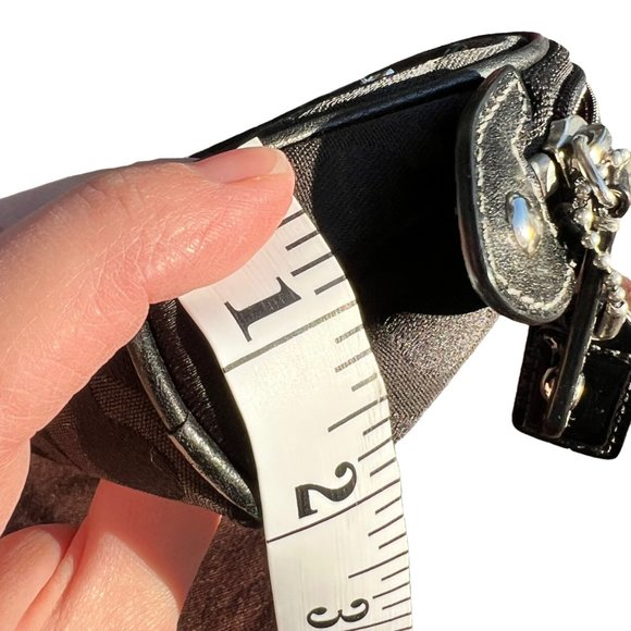 Coach Black Small Clutch Bag /Wallet Purple Lined - Picture 7 of 7